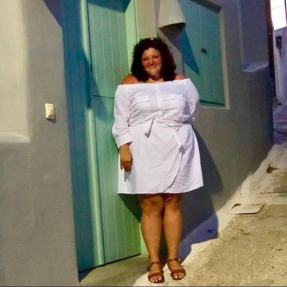 Boat neck plus size dress